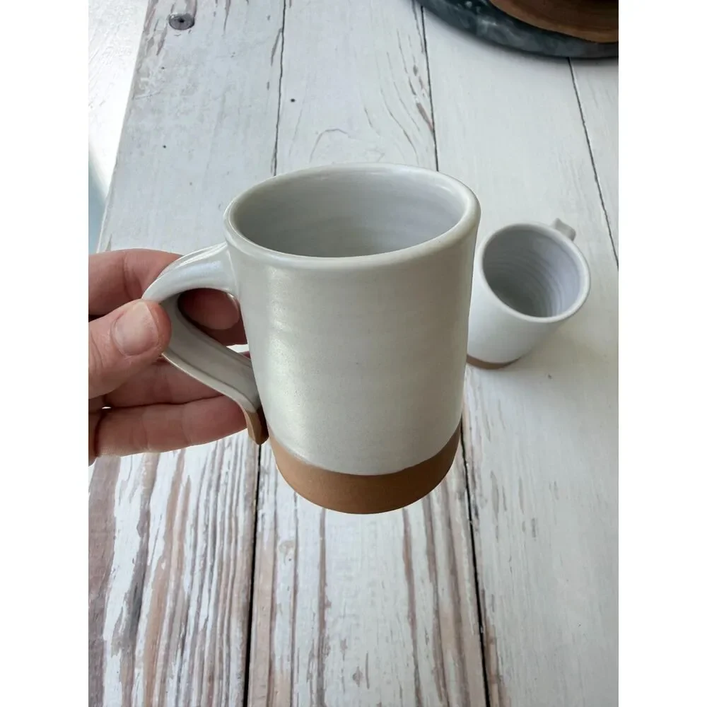 Pottery Handmade 8 oz Stoneware Espresso Mugs Set of 2